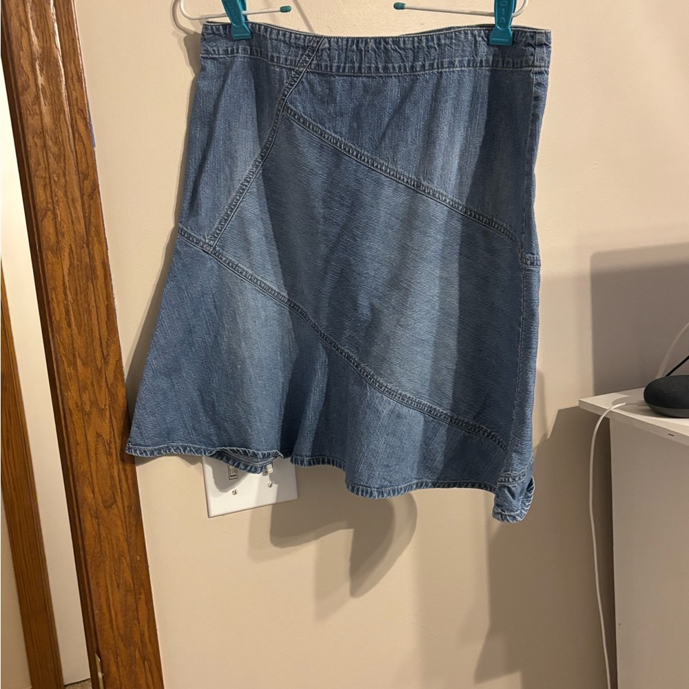 Sigrid Olsen Asymmetrical Denim Skirt